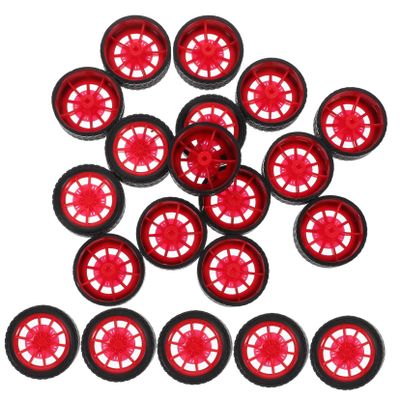 Abaodam 20pcs Boys and Girls Car Wheels Toy Car Wheels Replacement for Boys and Girls
