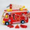 predolo Wooden Tool Collection for Kids Including Screwdriver and Construction Features, Fire Truck view 2