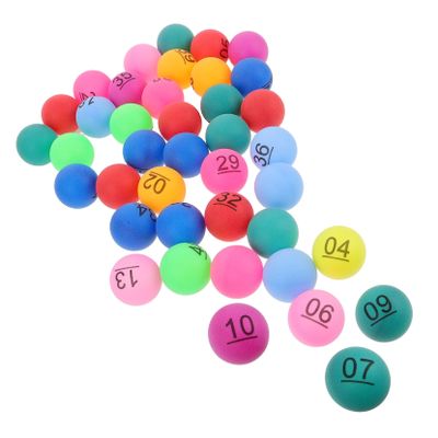 SKISUNO 40Pcs Colorful Bingo Prize Balls Numbered Lottery for Parties Raffles and Games Party Decorations and Fun Enhancer for Birthdays and Gatherings