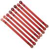 Dioche Upgrade Metal Pull Rod Kit for Axial SCX10 1/10 Simulation Crawler Car, 8PCS Aluminum Alloy Link Rod Parts, Red Color, Easy Install, Lightweight Design (Red) view 2