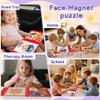 Flamax 53 Pc Magnetic Face Toy for Kids, Faces Dress Up Magnet Puzzles Game for Creativity and Motor Skills with Metal Board & Portable Box, Magnetic Face Toy for Kids, Magnet Puzzles view 3