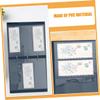 VILLCASE 20Pcs Currency Album Banknote Storage Book with Clear Pages Bill Holder for Easy Viewing for Collecting Various Banknotes Minimalist Design for view 3