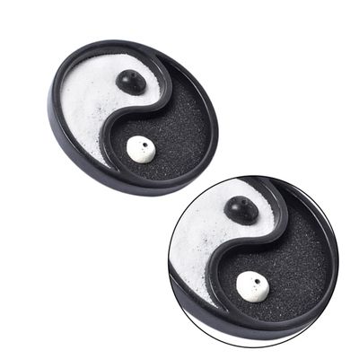 Zerodeko Yin and Yang Trigram Sand Table Resin Craft Home Decoration Ornament for Meditation and Zen Spaces