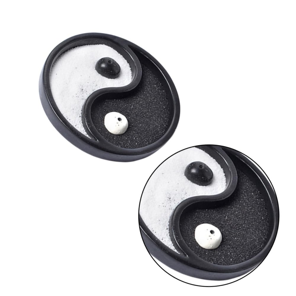 Zerodeko Yin and Yang Trigram Sand Table Resin Craft Home Decoration Ornament for Meditation and Zen Spaces