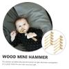 HANABASS 10Pcs Mini Wooden Hammer Safe Mallet for Pounding Eggs Educational Plaything for Boys and Ergonomic Design for Developmental Activities view 3