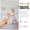 HANABASS 10Pcs Mini Wooden Hammer Safe Mallet for Pounding Eggs Educational Plaything for Boys and Ergonomic Design for Developmental Activities view 4