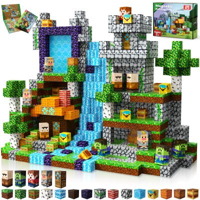 200 PCS Magnetic Blocks - Magnetic Building Blocks Cubes Adventurer, Magnet Toys for Kids Age 3+, Toy Building Set for Kids, Magnets Stacking Construction Birthday Gifts for Boys Girls Age 4-8, 8-12