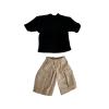 1/12 Action Figure Colthes,T-Shirt Shorts Suits for 6" Action Figures,Miniature 1:12 Scale Clothing suit1:12 (Black T and Khaki Shorts) view 2
