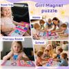 Flamax 8 Outfits Magnetic Dress Up Dolls for Girls, Magnet Dress-Up Doll Pretend Play Set Includes 42 Pieces, Magnetic Dress Up Dolls for Girls, Dress-Up Doll view 3