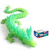 24" Large 3D Printed Dragon - Huge Articulated Crystal Dragon Fidget Toy, Giant Flexible 3D Dragon Figure, Birthday Gift for Boys Girls Kids & Collectors, Home Office Executive Desk Decor view 1