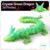 24" Large 3D Printed Dragon - Huge Articulated Crystal Dragon Fidget Toy, Giant Flexible 3D Dragon Figure, Birthday Gift for Boys Girls Kids & Collectors, Home Office Executive Desk Decor view 2