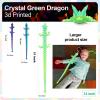24" Large 3D Printed Dragon - Huge Articulated Crystal Dragon Fidget Toy, Giant Flexible 3D Dragon Figure, Birthday Gift for Boys Girls Kids & Collectors, Home Office Executive Desk Decor view 3