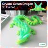 24" Large 3D Printed Dragon - Huge Articulated Crystal Dragon Fidget Toy, Giant Flexible 3D Dragon Figure, Birthday Gift for Boys Girls Kids & Collectors, Home Office Executive Desk Decor view 4
