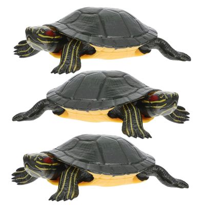 FUNNETOYU 3Pcs Decorative Turtle Figurines Realistic Tortoise Models for Creative Turtle for Home Decor and Play Enhances Imagination and Fun