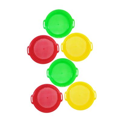 Hohopeti 6Pcs Sand Sifter for Creative Beach Sand Sieve Beach Tools for Outdoor Fun and Exploration