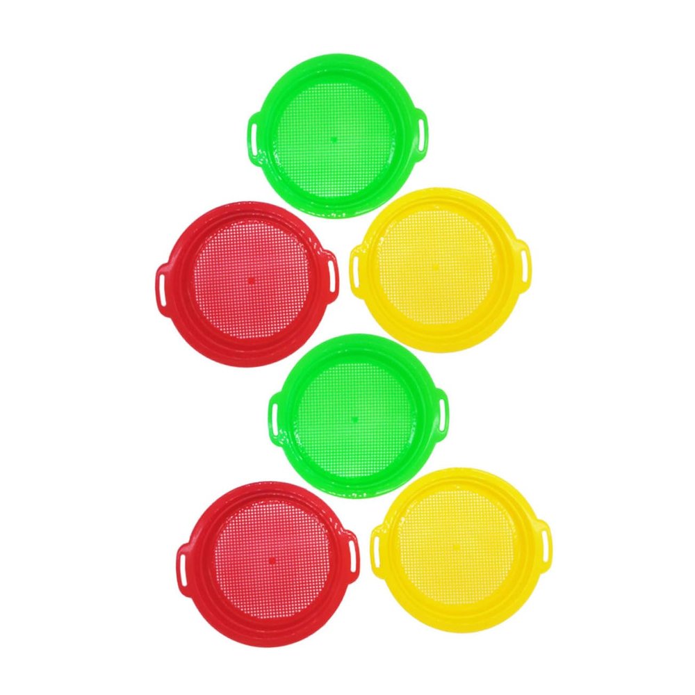 Hohopeti 6Pcs Sand Sifter for Creative Beach Sand Sieve Beach Tools for Outdoor Fun and Exploration