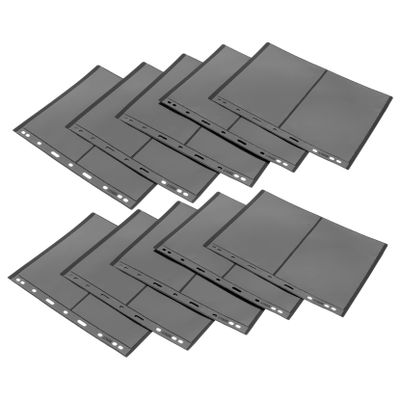 WEKAMOS 10-Piece PVC Stamp Album Dual-Sided Protecting Pockets for Stamp Collecting Coin Holders and Pages