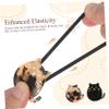 ELAYARD 2Pcs Cute Cat Hair Ring Tortoiseshell Black Colors Stylish Hair Accessories for Everyday Wear and Any Occasion view 3