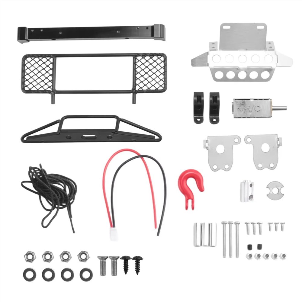 BOQEXSS for MN99S D90 D91 D99 T89C 1/12 RC Car DIY Metal Front Rear Bumper Protection Board Winch Upgrade Parts Repair Spare Rc Bumpers