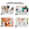ABOOFAN 4Pcs Wind Up Robot Mechanism DIY Craft for All Ages Creative Clockwork Legged Player for Pearl and Clay Projects view 3