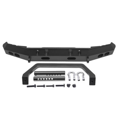 BOQEXSS for Red Cat for Everest Gen7 Pro 1/10 Rc for Hobby Model Car Upgraded Sports Alloy Front Bumper with Hooks Rc Bumpers(Black)