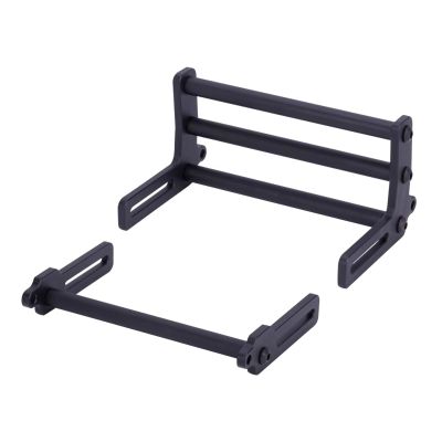 BOQEXSS for Dodge for Axial for SCX10 for TRX4 Power Wagon FJ40 1/10 RC Crawler Car Aluminum Front Rear Bumper Bull Bars for LCG for Chassis Cab Upgrade DIY Rc Bumpers(Black with Tow Hook)