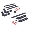 BOQEXSS for Dodge for Axial for SCX10 for TRX4 Power Wagon FJ40 1/10 RC Crawler Car Aluminum Front Rear Bumper Bull Bars for LCG for Chassis Cab Upgrade DIY Rc Bumpers(Black with Tow Hook) view 2