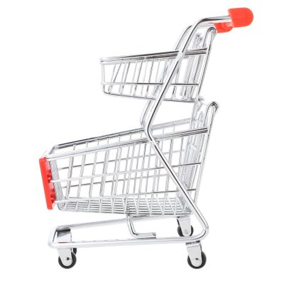 YARNOW 1Pc Shopping Cart Model Vivid Trolley for Creative Desktop Photo Prop Decorative Accessory for Play and Storage