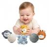 ROHSCE 6-Pack Baby Sensory Balls, Textured & Animal Face Toddler Balls, BPA-Free Soft Teething Toys, Montessori Developmental Toys for Babies 6-12 Months, for Infant view 1