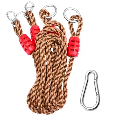 Abaodam 6pcs Outdoor Swing Hanging Kit Nylon Rope Swing Straps Tree Straps for Hammock Accessory Random Color