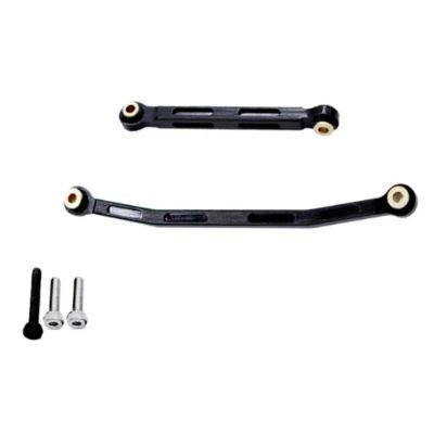 RC Spare Part Compatible with FMS for FCX18 for FCX24 1/24 RC Car Upgrade Parts Replacement Accessories Aluminum Alloy Steering Link Rod(Black)
