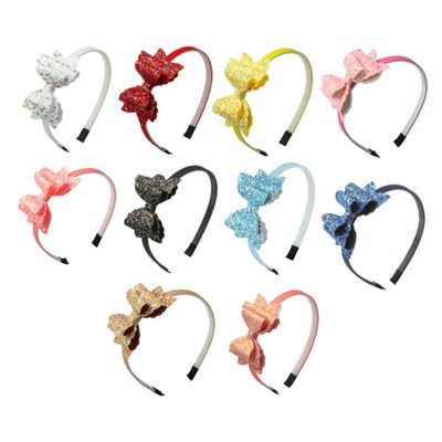 CTIRCHIU 10Pcs Adorable Bowknot Hair Hoops Lovely Durable Hair Accessories for Parties and Gatherings for Little and