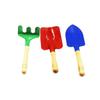 FELTECHELECTR 3Pcs Mini Garden Tool for Iron Shovel Trowel and Rake with Wooden Handle for Little Hands Random Color for Boys and Gardening Play view 1