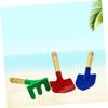 FELTECHELECTR 3Pcs Mini Garden Tool for Iron Shovel Trowel and Rake with Wooden Handle for Little Hands Random Color for Boys and Gardening Play view 3
