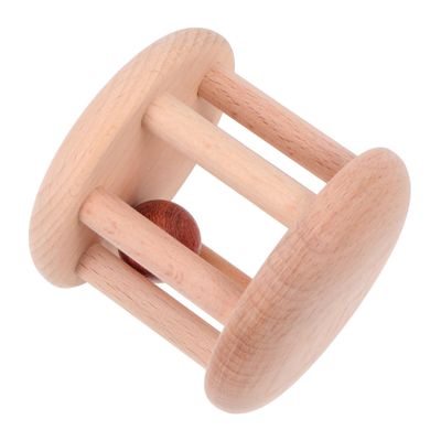GALPADA Wooden Handbell Rattle Natural Rattle for Early Education Sensory Development Fine Motor Skills for Boy Girl Years