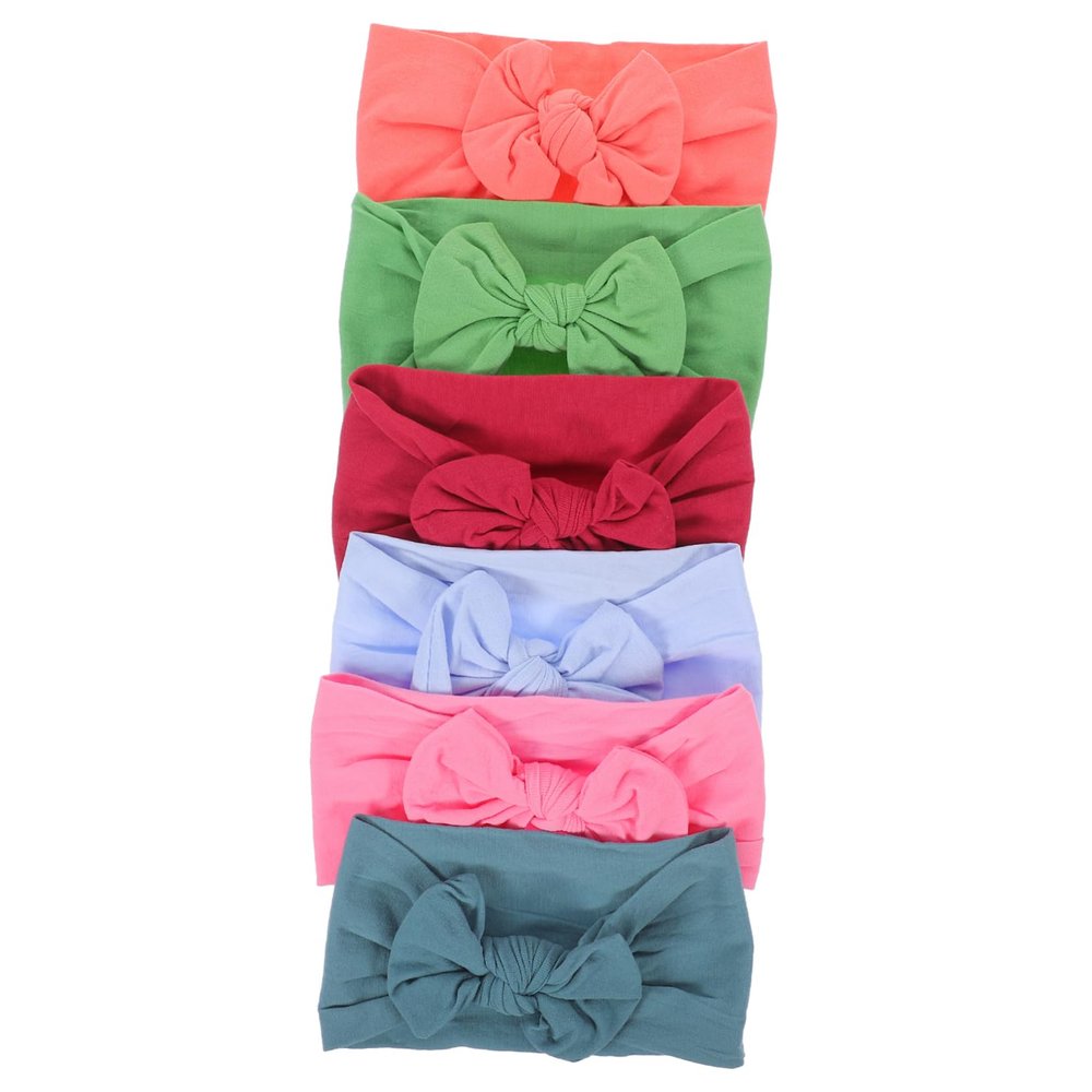 Abaodam 6Pcs Headband Cute Elastic Bow Hair Accessories for Comfortable Design for Boy Girl for