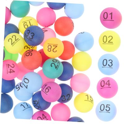 POPETPOP 50 Pack High Elastic Raffle Drawing Balls Colorful Numbered Lottery Game Balls for Parties Events Entertainment