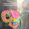 35.4in Large 3D Printed Dragon Toy with Gift Box - Flexible Articulated Dragon Action Figure for Creative Play or Desk Decor Display - Unique Gift for Kids & Stress Relief Toys Adults (Random Rainbow) view 3