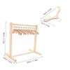 Abaodam 1Set Wooden Doll Garment Rack Miniature Doll Clothes Holders with Hangers for Dollhouse Accessories for Doll Enthusiasts view 2