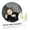 BESPORTBLE 10Pcs Mini Wooden Mallet for Educational Hammer Plaything Safe Polished Wooden Hammers for Birthday Multi Functional Pounding for Boys view 3