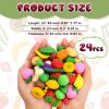 24 Pcs Mini Fruit Vegetable Erasers, 3D Fruit Pencil Erasers, Fun Take Apart Vegetable Puzzle Eraser Bulk for Classroom Prizes, Gifts Supplies, Back to School Party Favors view 2