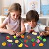 24 Pcs Mini Fruit Vegetable Erasers, 3D Fruit Pencil Erasers, Fun Take Apart Vegetable Puzzle Eraser Bulk for Classroom Prizes, Gifts Supplies, Back to School Party Favors view 4