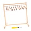 Abaodam 1Set Wooden Doll Clothes Rack Miniature Doll Dress Hangers for Dollhouse Sturdy Organizer with Slip Resistant Feature Lightweight Design for Outfits Display and Travel view 1