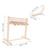 Abaodam 1Set Wooden Doll Clothes Rack Miniature Doll Dress Hangers for Dollhouse Sturdy Organizer with Slip Resistant Feature Lightweight Design for Outfits Display and Travel view 2