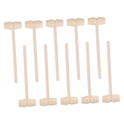 BRIGHTFUFU 25PCS Wooden Mallet Hammer Set for Boys and Girls Natural Wood Toy Hammers for Crab and Lobster Shellfish for Educational Play and Birthday Party Games