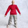 1:12 Scale Fabric T-Shirt + Pant for 6 inch 1/12 Man Thin Small Action Figure Clothes (Red Gray) view 1