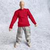 1:12 Scale Fabric T-Shirt + Pant for 6 inch 1/12 Man Thin Small Action Figure Clothes (Red Gray) view 4