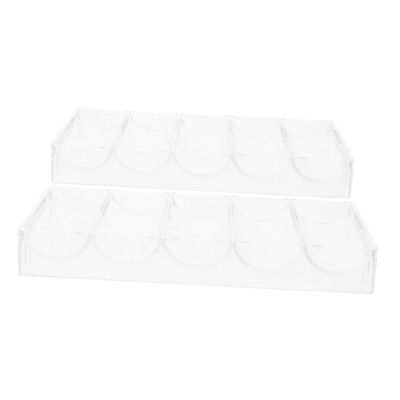 Abaodam Acrylic Poker Chip Tray Holder for Game Night 2pcs Storage Box Multi-Function Chip Organizer for Parties and Tournaments