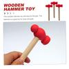 FOYTOKI 3Pcs Wooden Hammer for Simulation Hammers for Creative Play and Learning for Home Decoration and Parent Interaction view 4