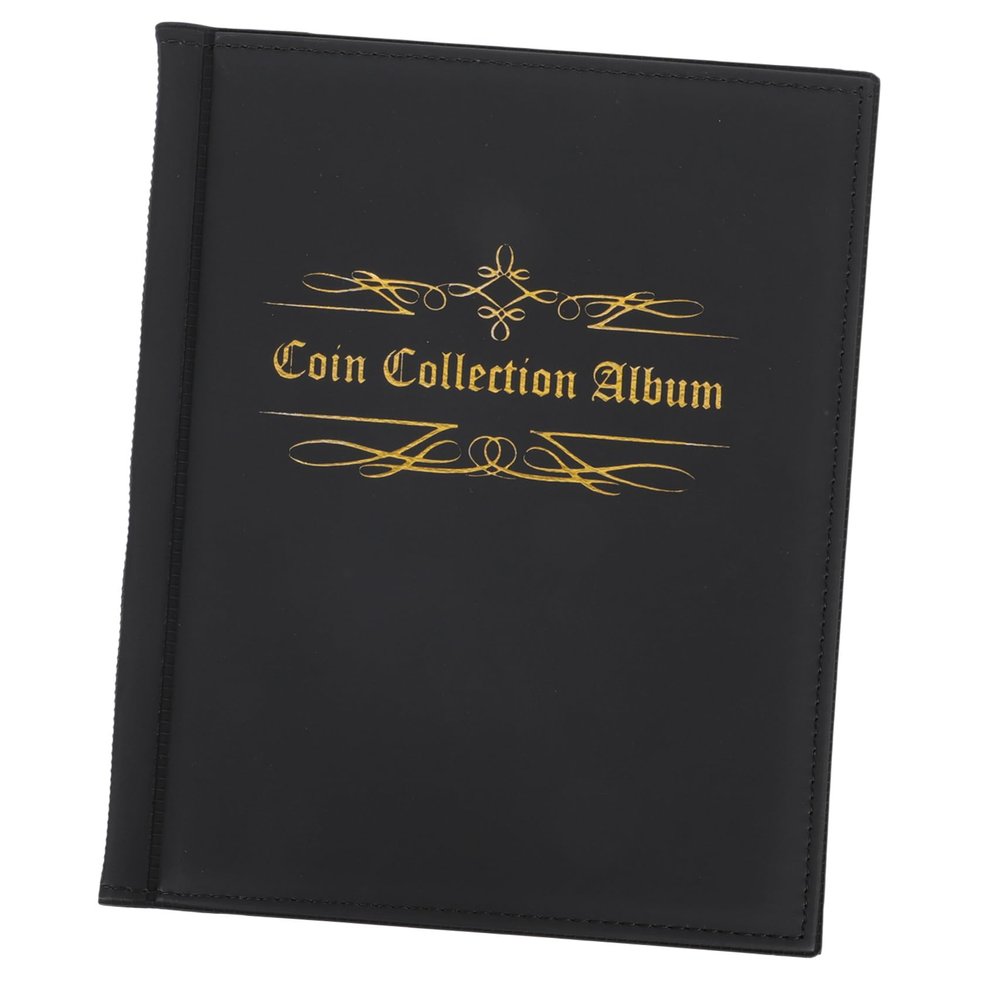Gatuida PU Leather Coin Collection Album for 200 Coins for Collectors for Storing and Displaying